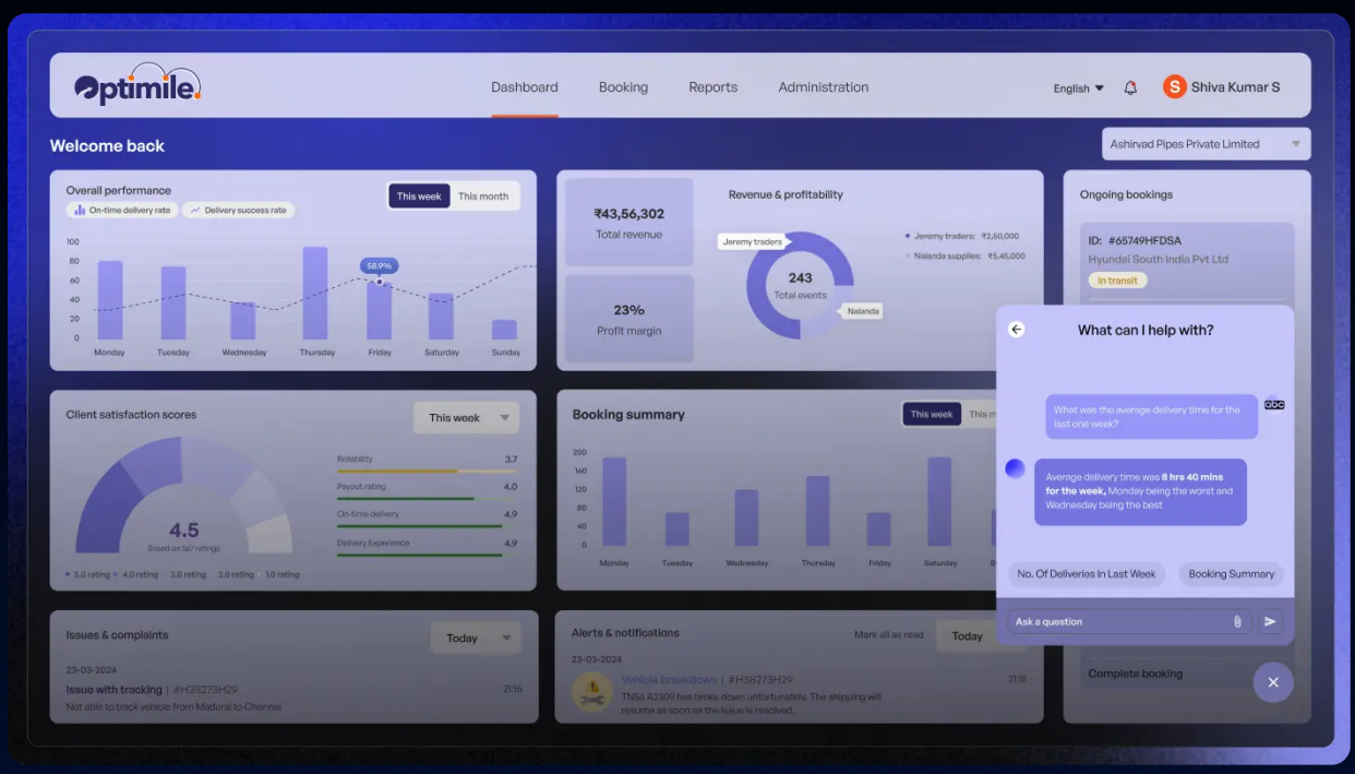 Optimile Dashboard